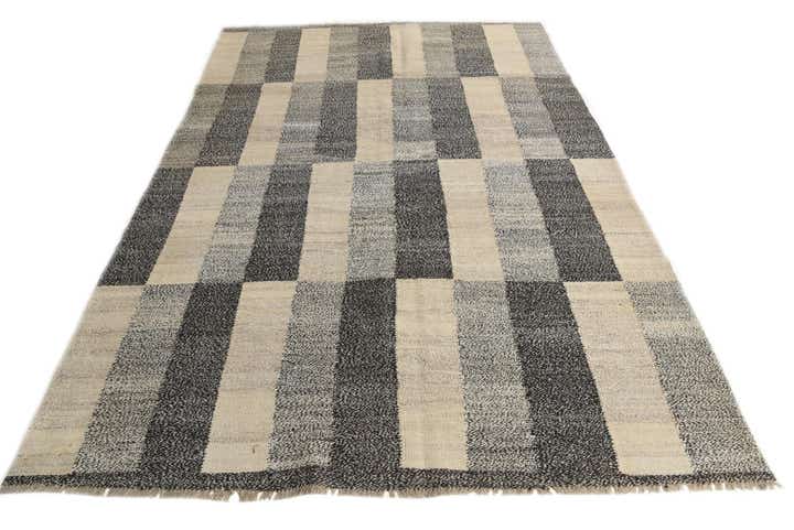 6' 8 x 9' 10 Hand Woven Kilim Modern Wool Rug
