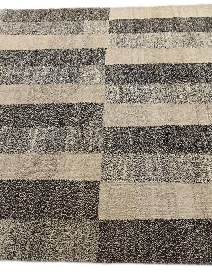 Detail image of 6' 8 x 9' 10  Hand Woven Kilim Modern Wool Rug