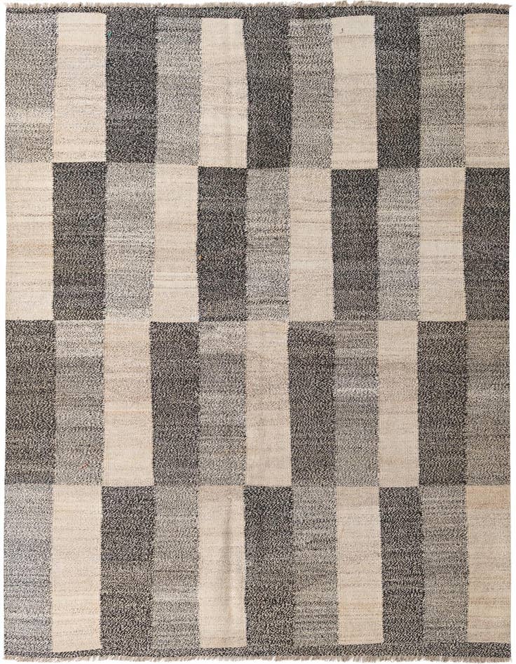 Detail image of 6' 8 x 9' 10 Hand Woven Kilim Modern Wool Rug