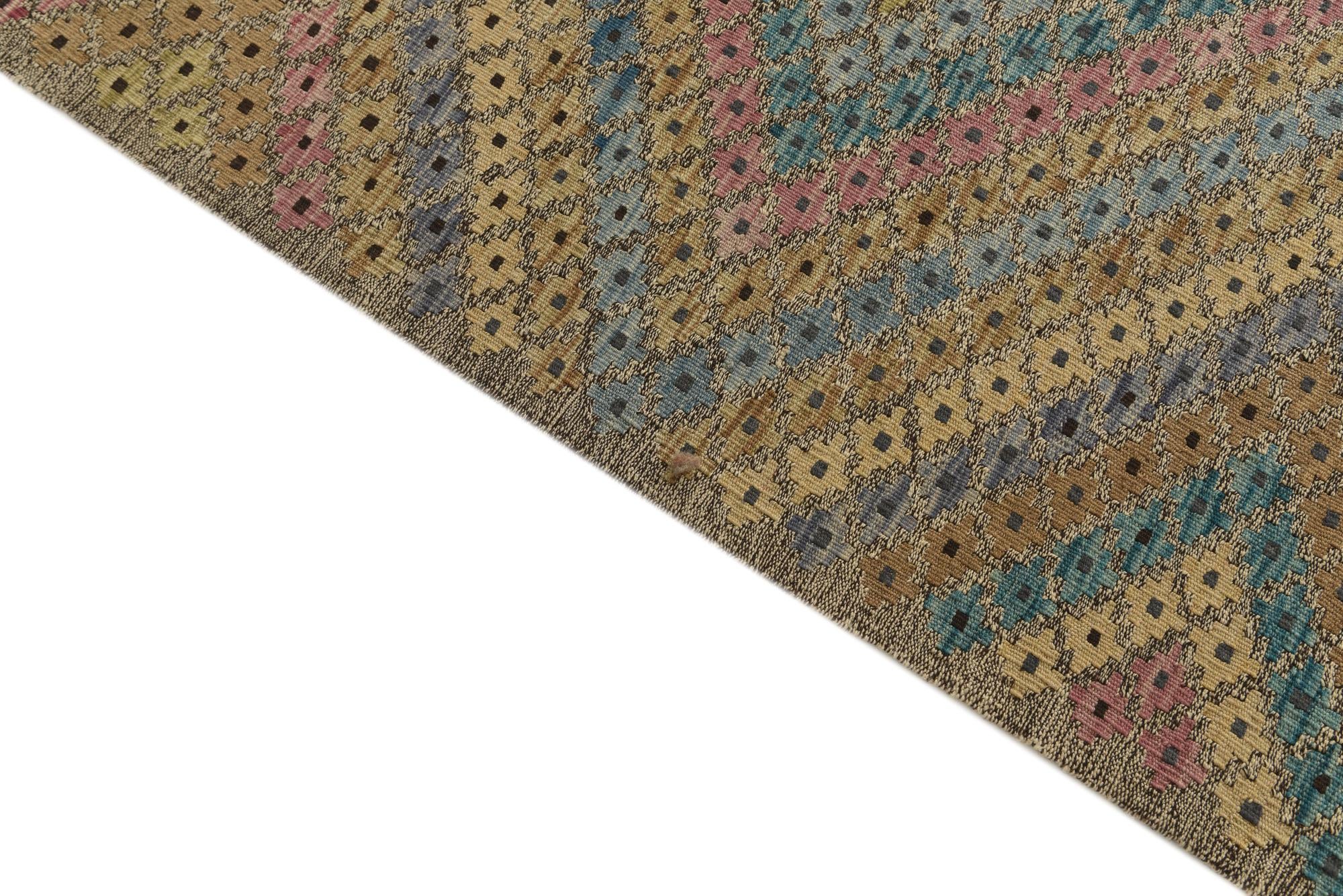 10' 7 x 13' 2 Hand Woven Kilim Modern Wool Rug