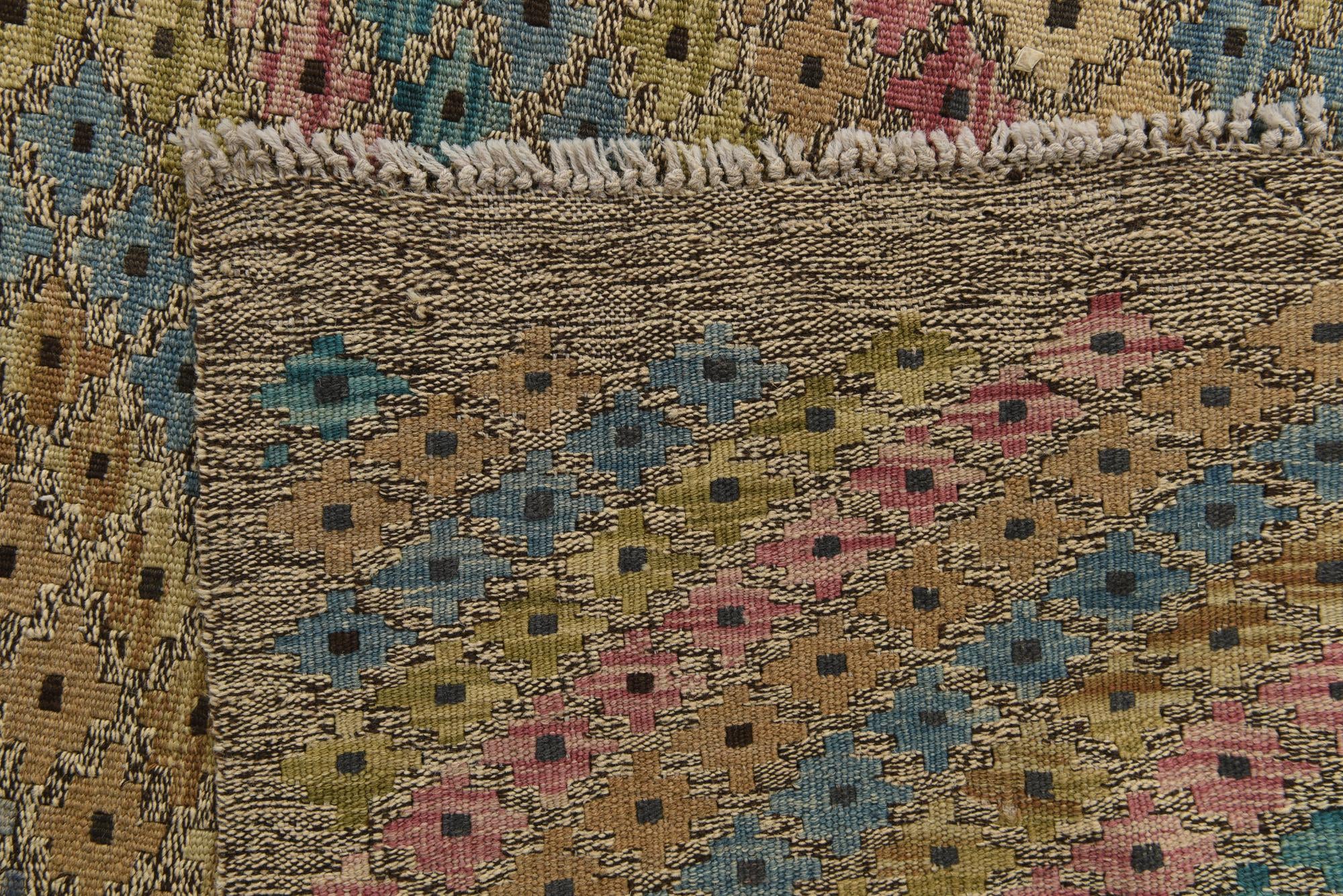 10' 7 x 13' 2 Hand Woven Kilim Modern Wool Rug