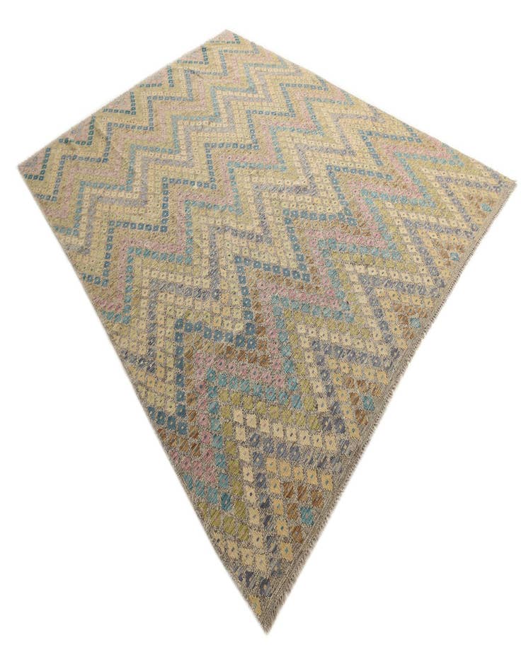 Detail image of 8' 7 x 11' 4 Hand Woven Kilim Modern Wool Rug
