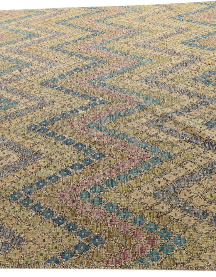 Detail image of 8' 7 x 11' 4 Hand Woven Kilim Modern Wool Rug