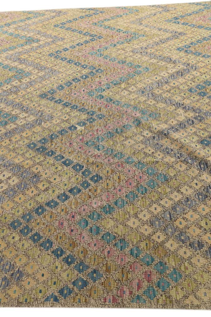 8' 7 x 11' 4 Hand Woven Kilim Modern Wool Rug