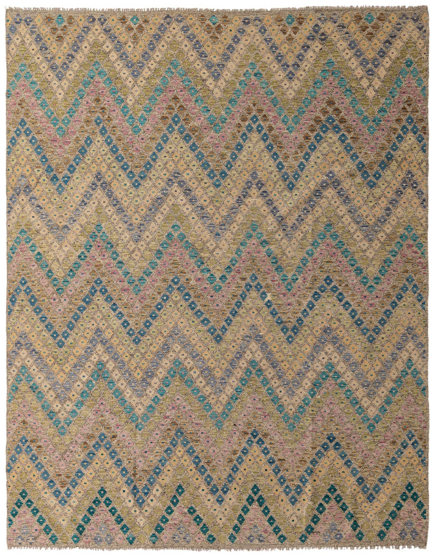 8' 7 x 11' 4 Hand Woven Kilim Modern Wool Rug