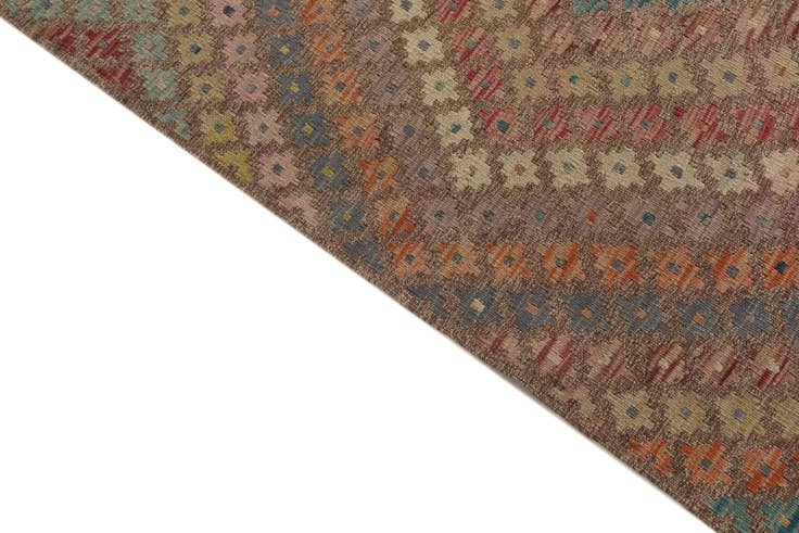 Detail image of 9' 7 x 12' 7 Hand Woven Kilim Modern Wool Rug