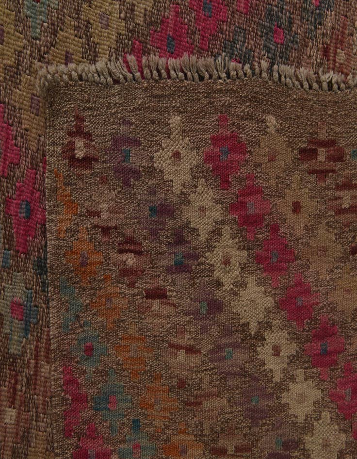 Detail image of 9' 7 x 12' 7  Hand Woven Kilim Modern Wool Rug