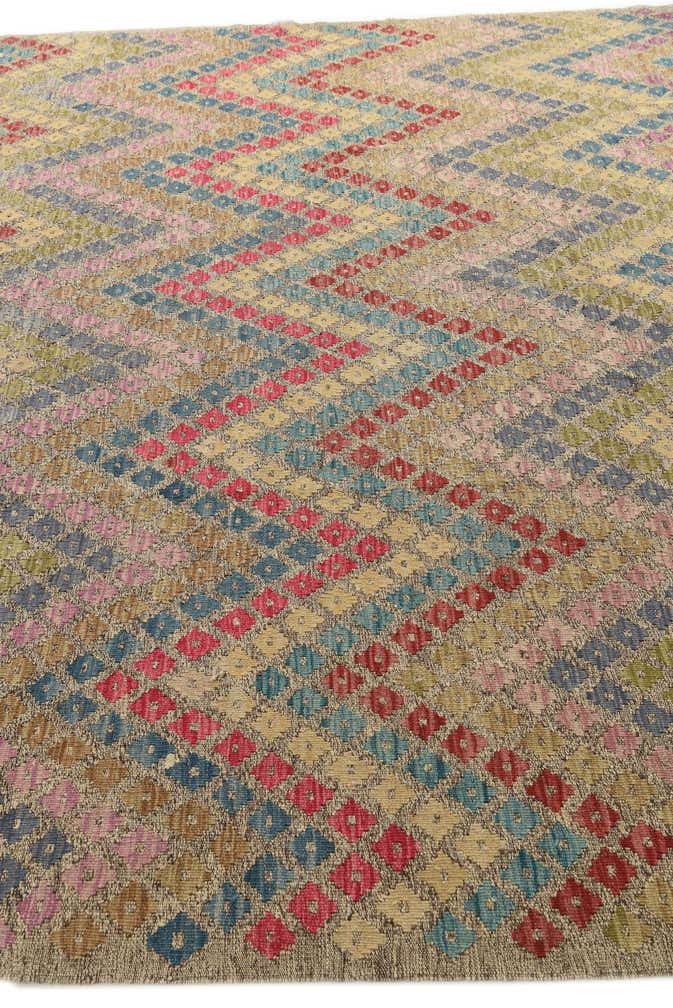 8' 10 x 11' Hand Woven Kilim Modern Wool Rug