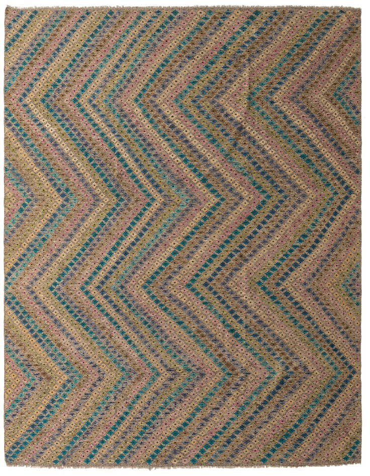 Detail image of 10' 1 x 13' Hand Woven Kilim Modern Wool Rug