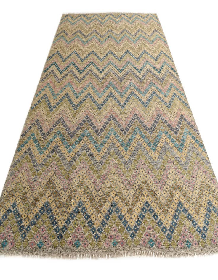 Detail image of 8' 4 x 11' 3  Hand Woven Kilim Modern Wool Rug