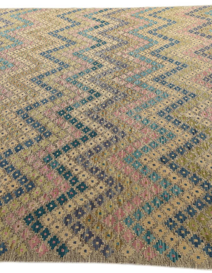 Detail image of 8' 4 x 11' 3  Hand Woven Kilim Modern Wool Rug