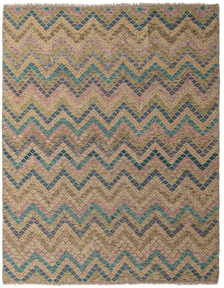 Detail image of 8' 4 x 11' 3 Hand Woven Kilim Modern Wool Rug