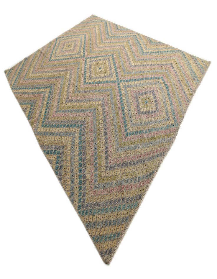 Detail image of 10' 4 x 13'  Hand Woven Kilim Modern Wool Rug