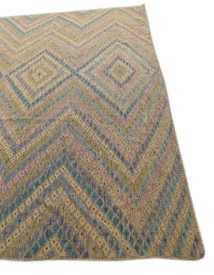 Detail image of 10' 4 x 13'  Hand Woven Kilim Modern Wool Rug