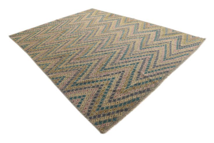 Detail image of 9' 9 x 12' 8 Hand Woven Kilim Modern Wool Rug
