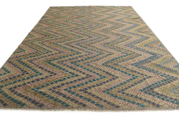 9' 9 x 12' 8 Hand Woven Kilim Modern Wool Rug