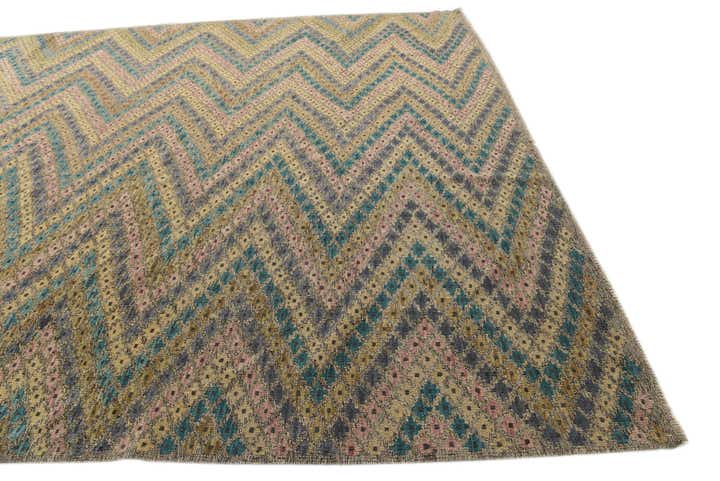 9' 9 x 12' 8 Hand Woven Kilim Modern Wool Rug