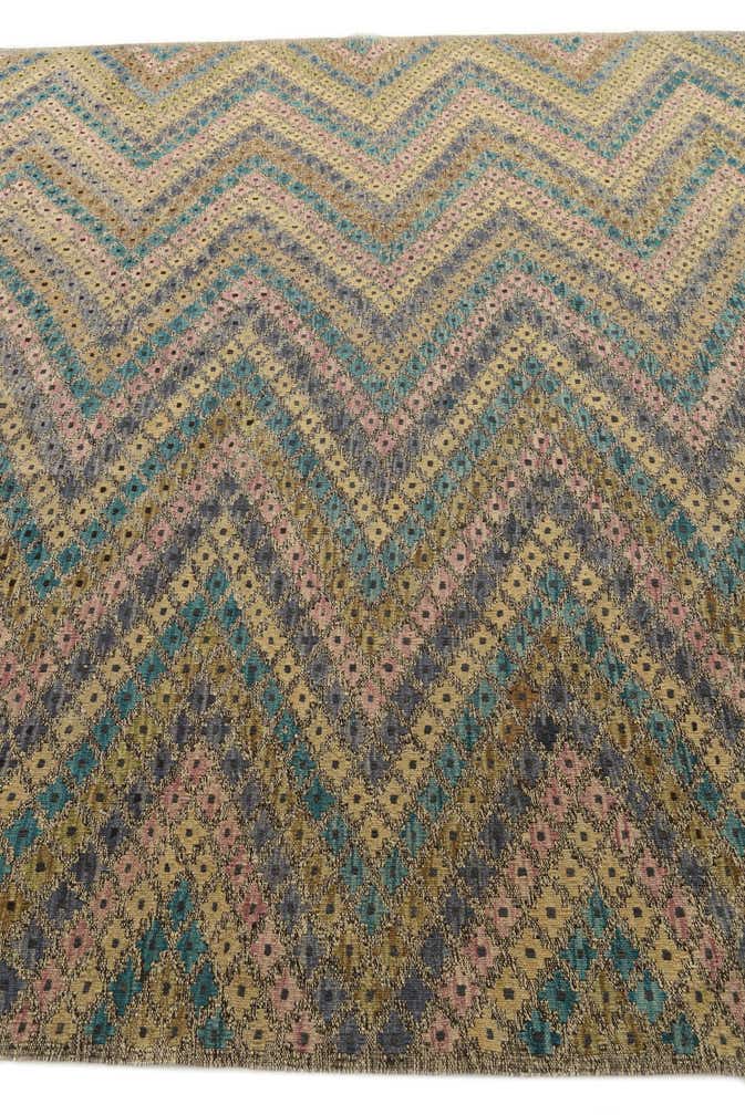 9' 9 x 12' 8 Hand Woven Kilim Modern Wool Rug