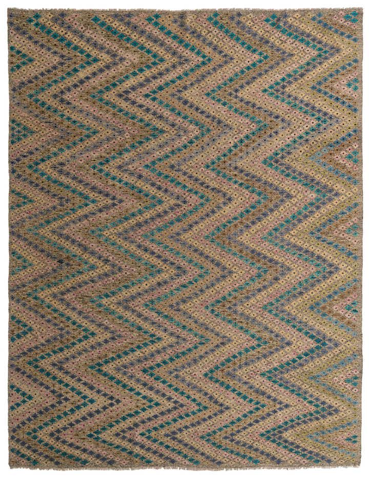9' 9 x 12' 8 Hand Woven Kilim Modern Wool Rug