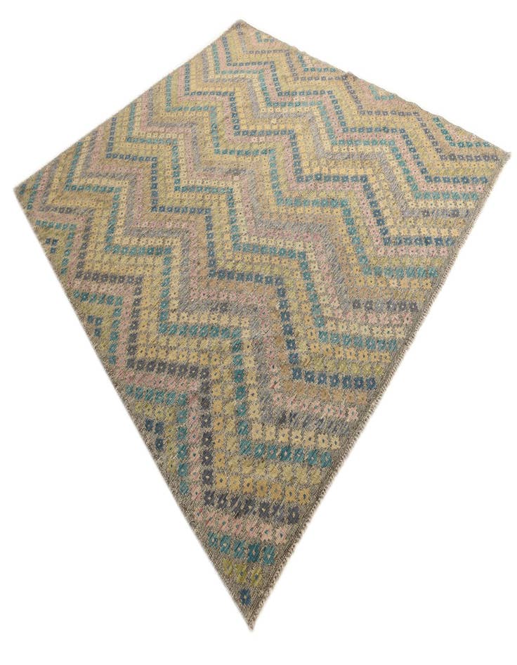 Detail image of 8' 8 x 9' 9  Hand Woven Kilim Modern Wool Rug