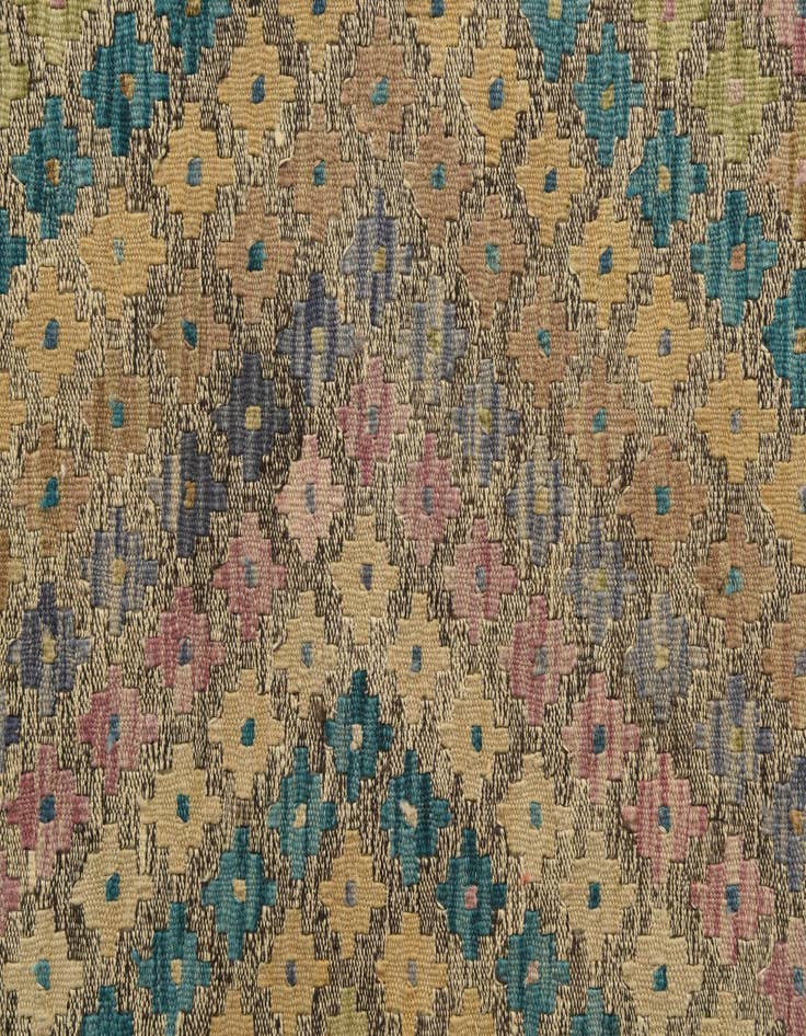 Detail image of 8' 8 x 9' 9  Hand Woven Kilim Modern Wool Rug