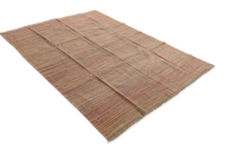 Detail image of 5' 10 x 8' Hand Woven Kilim Modern Wool Rug