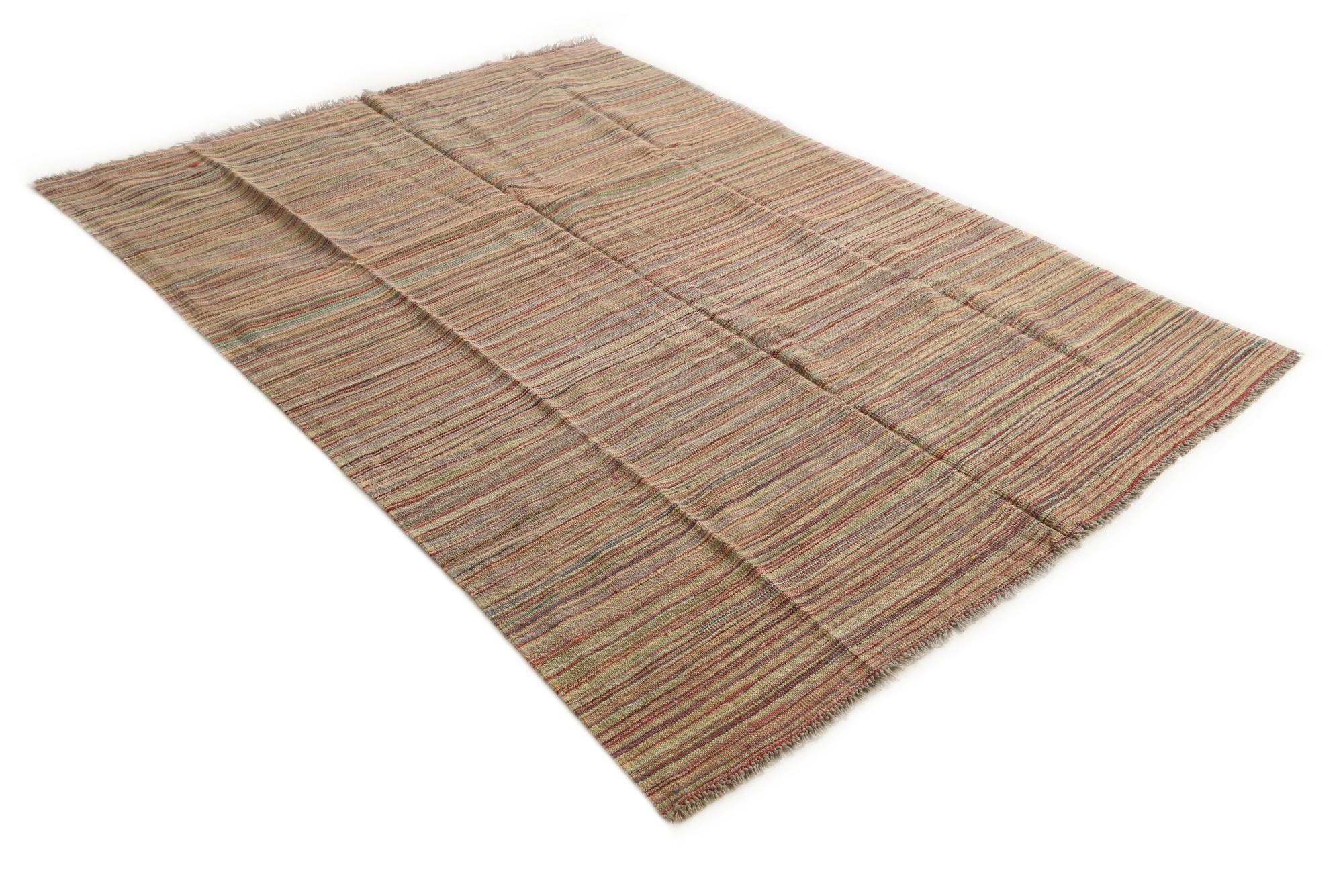5' 10 x 7' 10 Hand Woven Kilim Modern Wool Rug