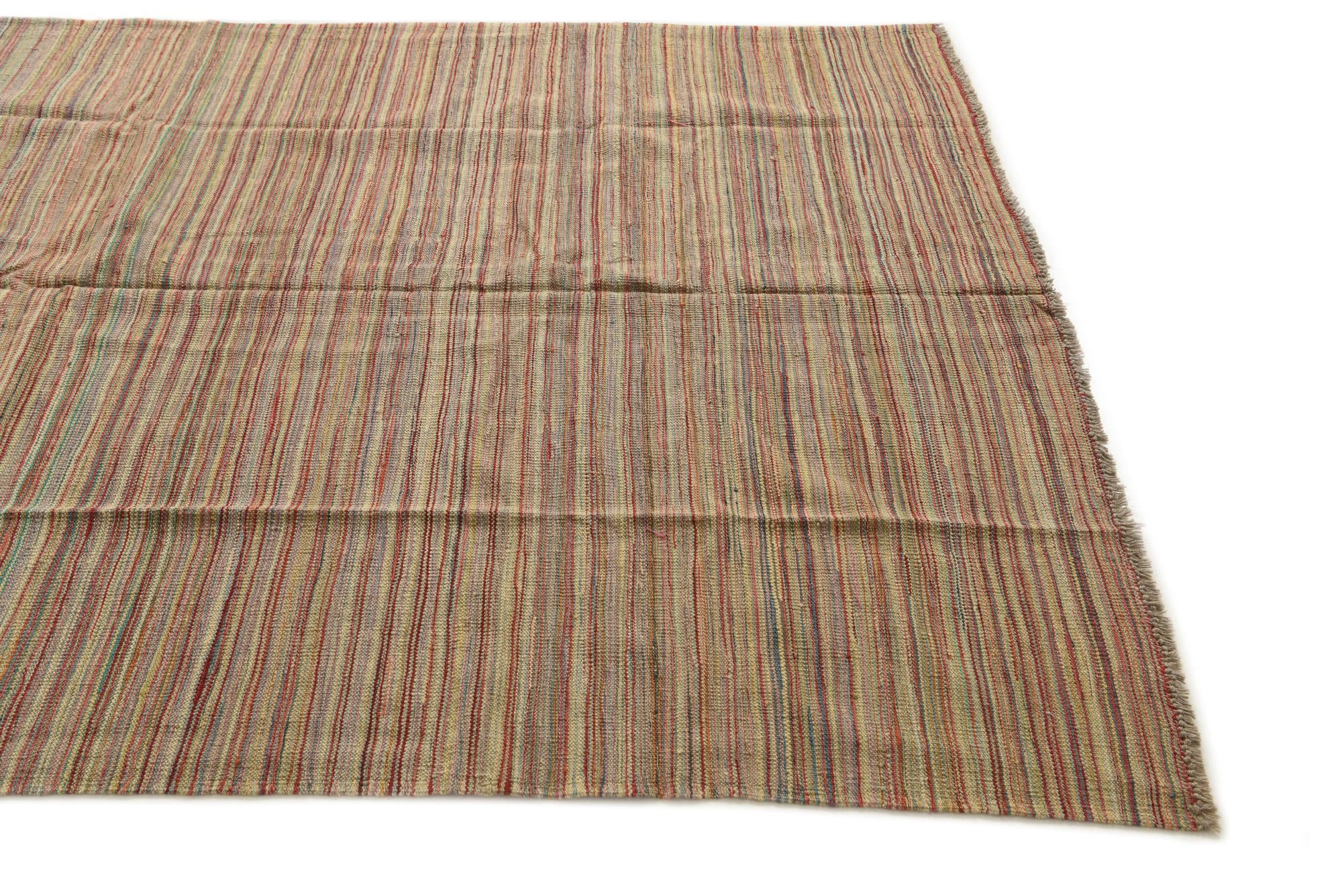 5' 10 x 7' 10 Hand Woven Kilim Modern Wool Rug