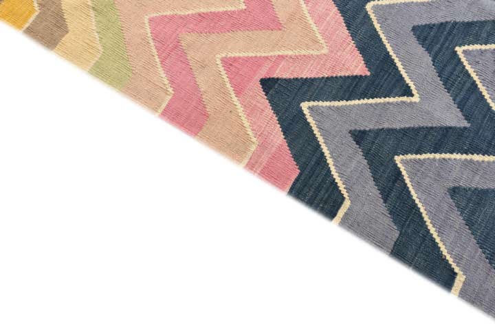 8' 7 x 10' 2 Hand Woven Kilim Modern Wool Rug