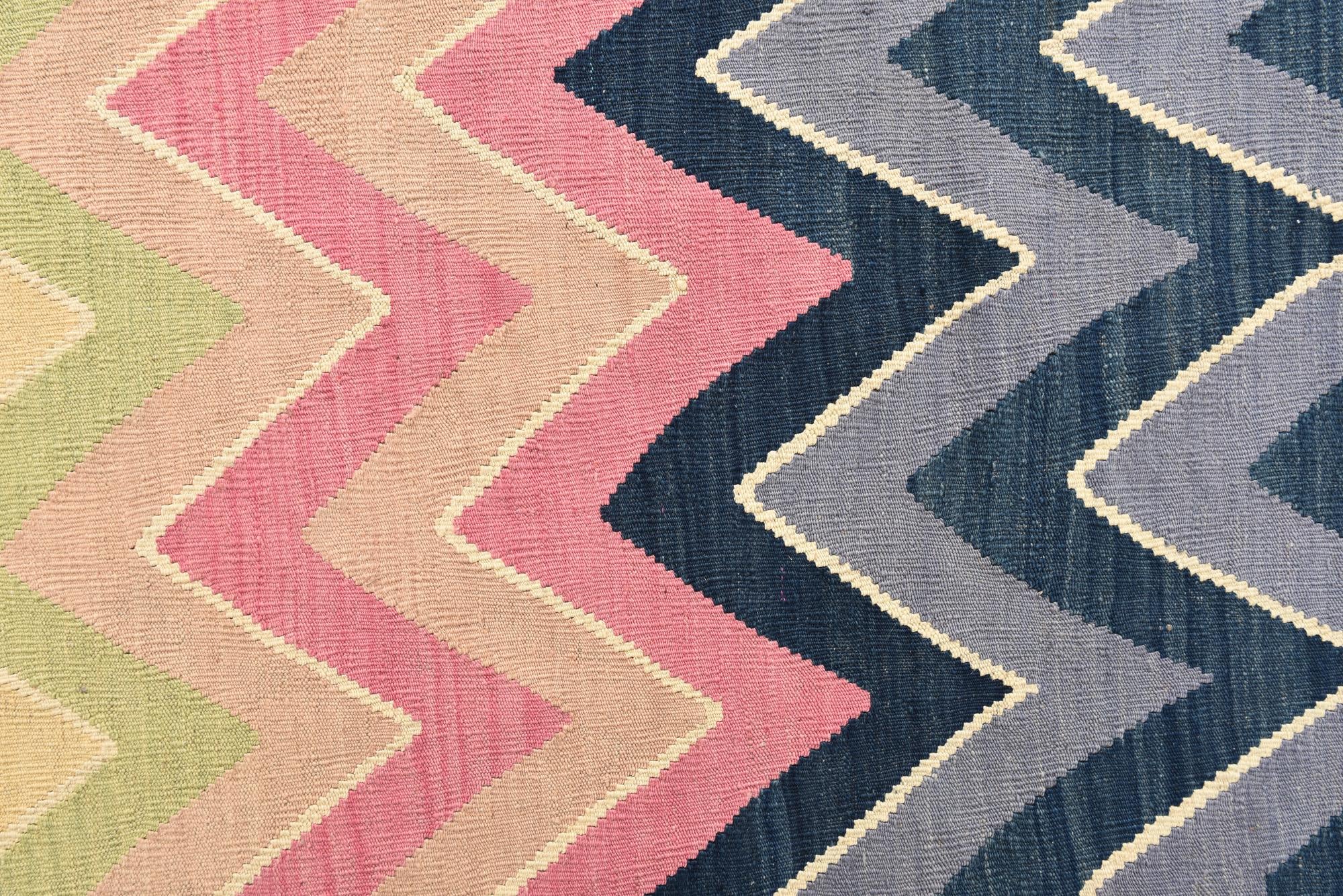 8' 7 x 10' 2 Hand Woven Kilim Modern Wool Rug