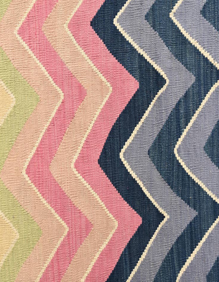 Detail image of 8' 7 x 10' 2  Hand Woven Kilim Modern Wool Rug