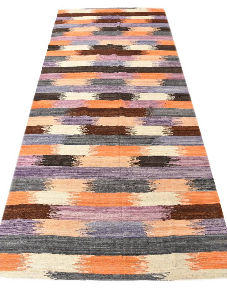 Detail image of 6' 10 x 9'  Hand Woven Kilim Modern Wool Rug