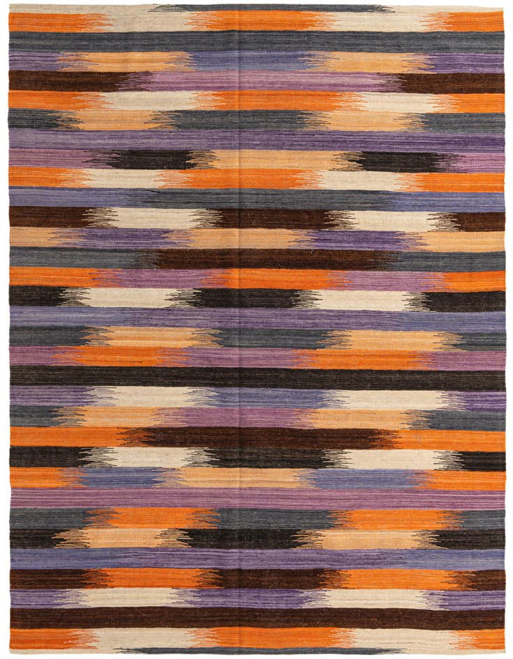 Detail image of 6' 10 x 9' Hand Woven Kilim Modern Wool Rug