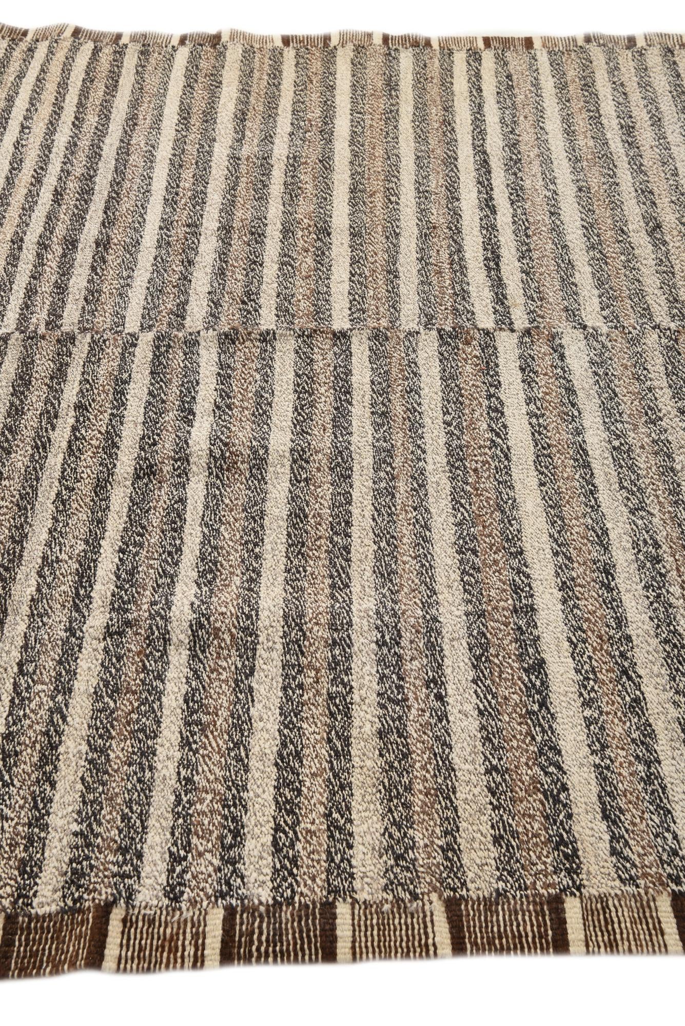 6' x 8' Hand Woven Kilim Modern Wool Rug