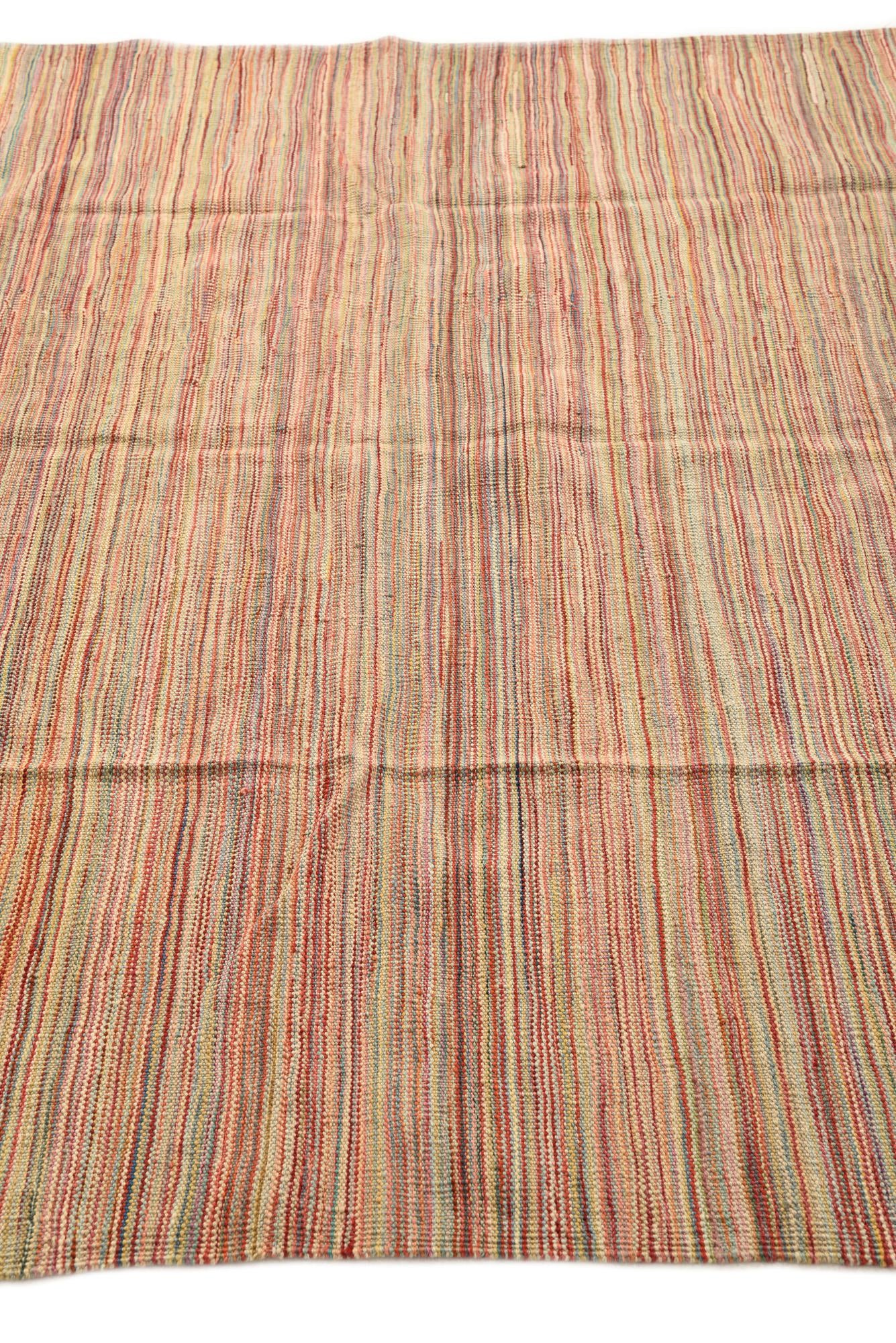 5' 9 x 8' 1 Hand Woven Kilim Modern Wool Rug