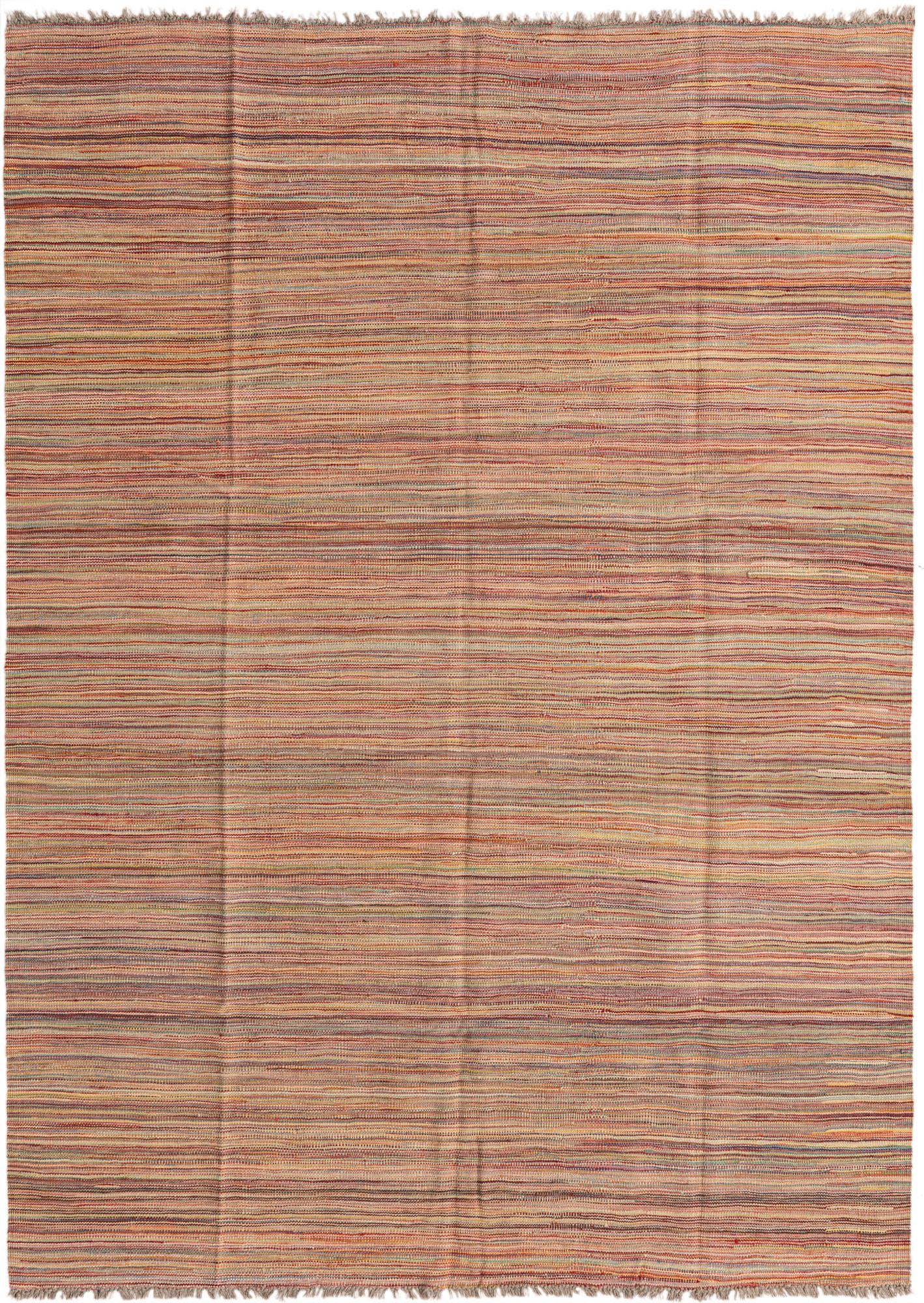 5' 9 x 8' 1 Hand Woven Kilim Modern Wool Rug