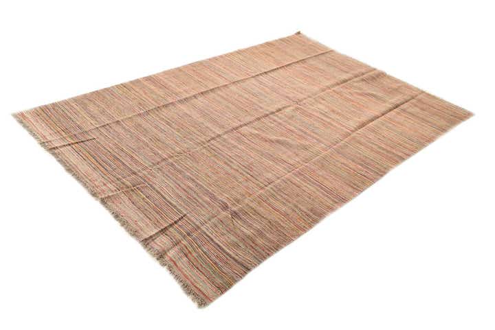 5' 5 x 8' Hand Woven Kilim Modern Wool Rug