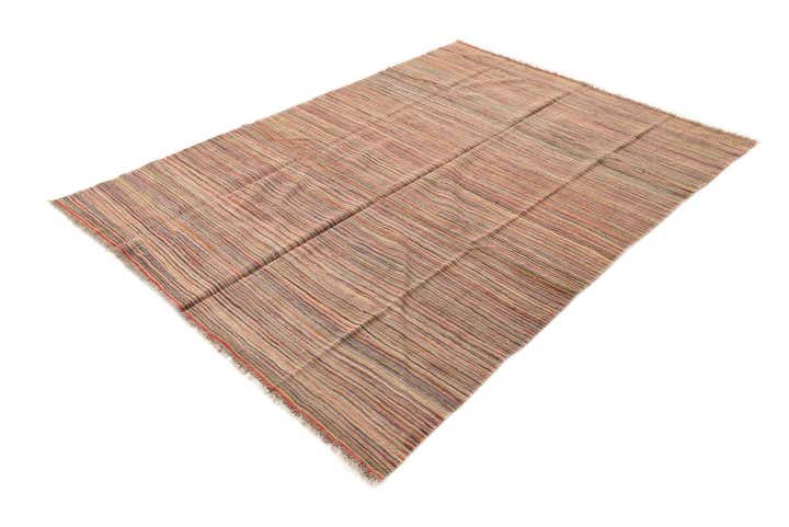 5' 10 x 8' 1 Hand Woven Kilim Modern Wool Rug