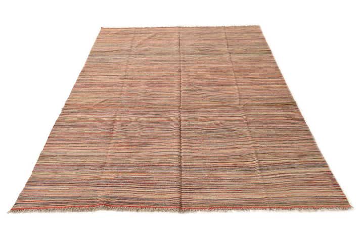 5' 10 x 8' 1 Hand Woven Kilim Modern Wool Rug
