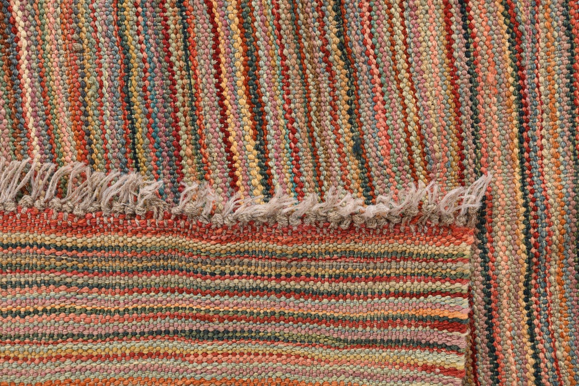 5' 10 x 8' 1 Hand Woven Kilim Modern Wool Rug