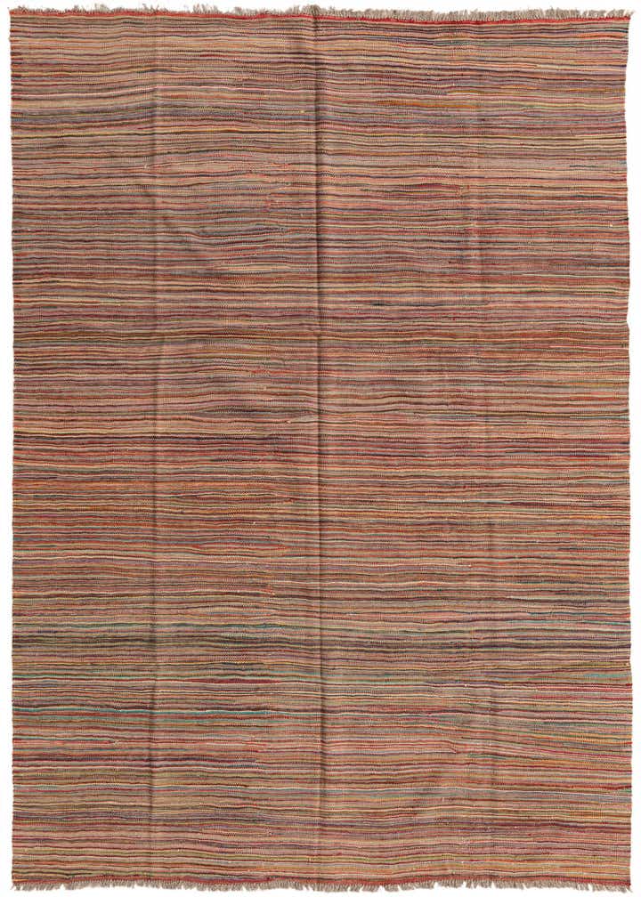 5' 10 x 8' 1 Hand Woven Kilim Modern Wool Rug