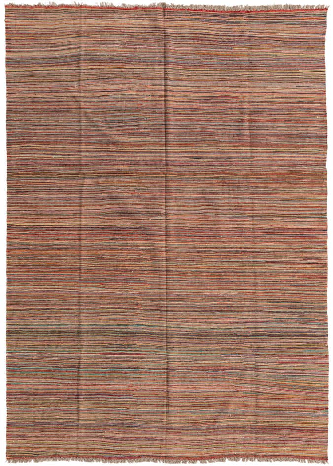 Detail image of 5' 10 x 8' 1 Hand Woven Kilim Modern Wool Rug