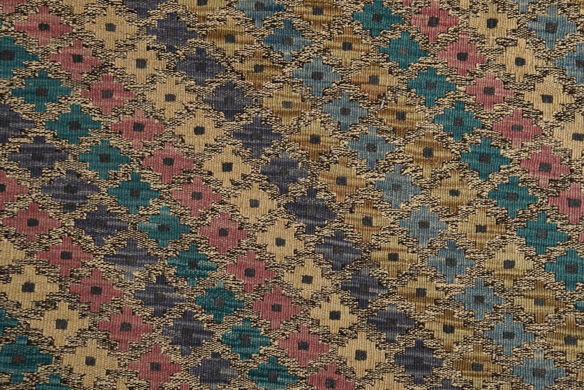 9' 4 x 13' Hand Woven Kilim Modern Wool Rug