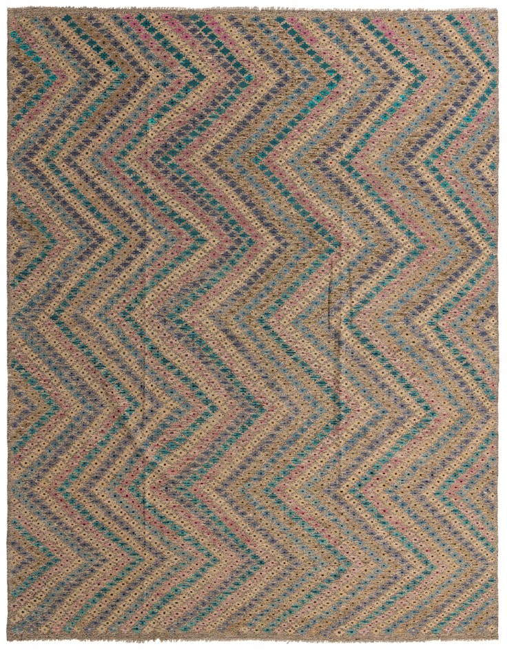 Detail image of 9' 4 x 13' Hand Woven Kilim Modern Wool Rug