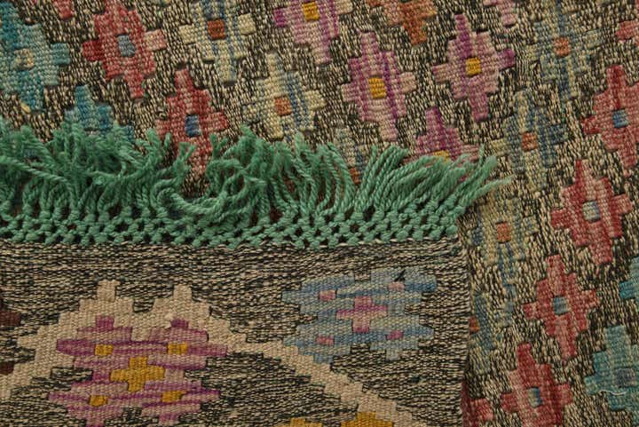 9' x 10' 4 Hand Woven Kilim Modern Wool Rug