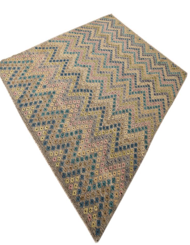 Detail image of 8' 5 x 11' 5  Hand Woven Kilim Modern Wool Rug