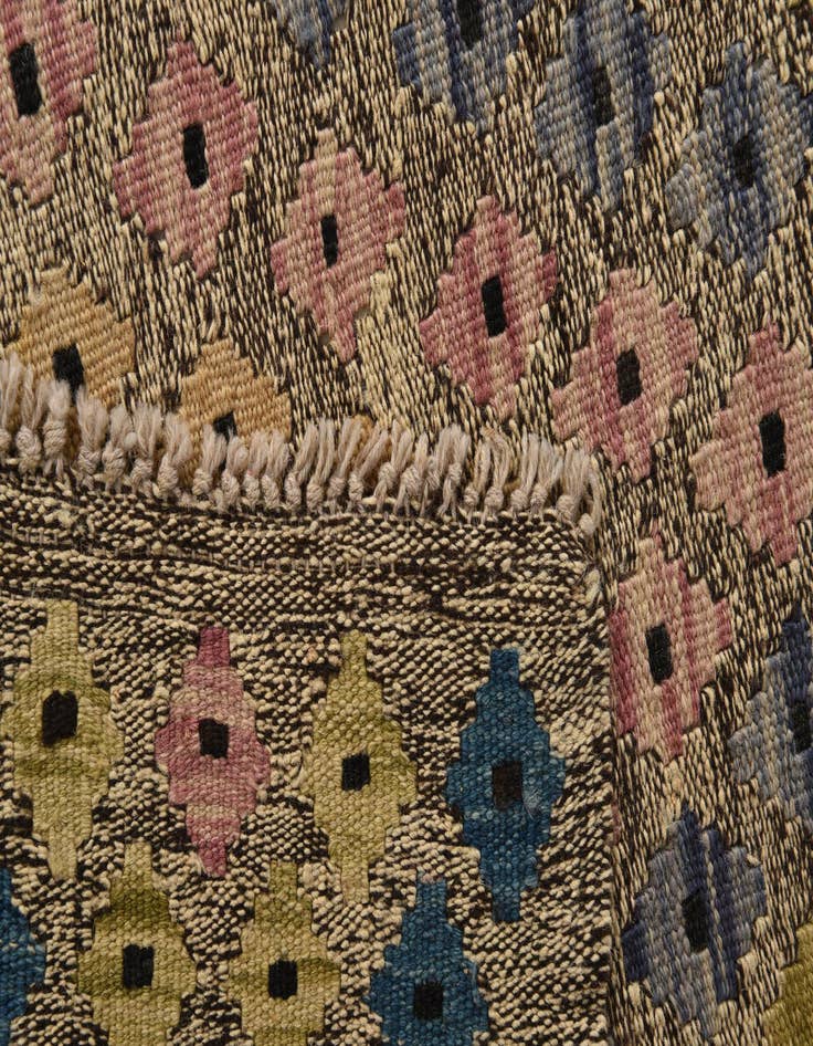 Detail image of 8' 5 x 11' 5  Hand Woven Kilim Modern Wool Rug