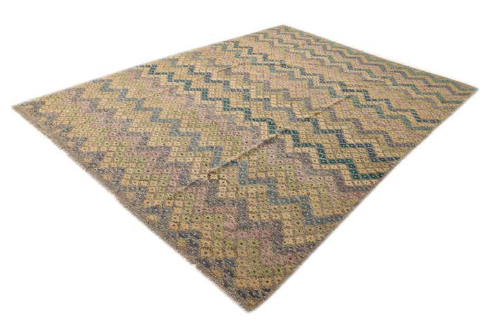 8' 7 x 11' 3 Hand Woven Kilim Modern Wool Rug