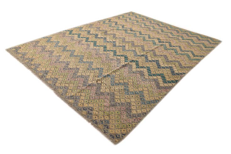 Detail image of 8' 7 x 11' 3 Hand Woven Kilim Modern Wool Rug