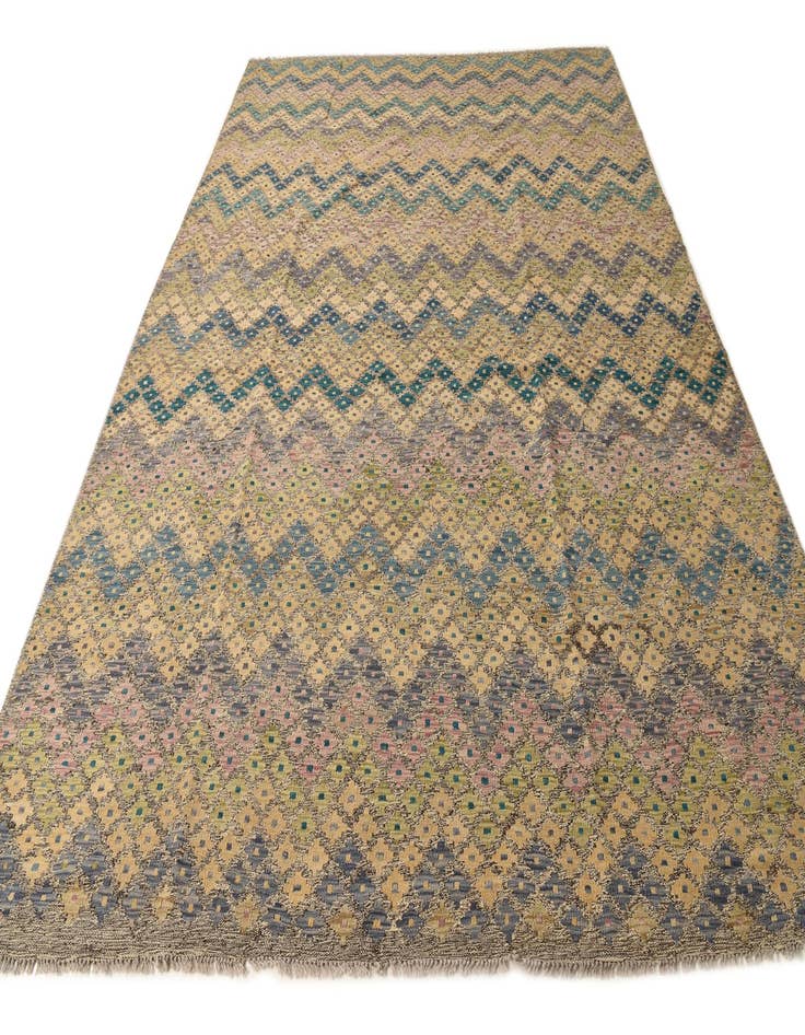 Detail image of 8' 7 x 11' 3  Hand Woven Kilim Modern Wool Rug